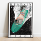 Illustration science-fiction (sci fi) galaxie, galaxy, space ship, fantasy, sci fi movies, woman yacht, boat art print, Impressions papier giclée lustré pro - 5x7 8x10 12x16 13x19 - Affiche poster décoration intérieure éclectique - Art digital printmaking art - Infographic posters prints shop