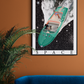 Illustration science-fiction (sci fi) galaxie, galaxy, space ship, fantasy, sci fi movies, woman yacht, boat art print, Impressions papier giclée lustré pro - 5x7 8x10 12x16 13x19 - Affiche poster décoration intérieure éclectique - Art digital printmaking art - Infographic posters prints shop