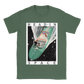 T-shirt graphic tees - Illustration impression textile science-fiction (sci fi) fantasy - Tshirt oversize yacht dans une galaxie rétrofuturisme - Femme sur bateau de luxe galaxy - Haut à manches courtes en coton avec impression - Beige vert kaki brun foncé gris noir - Taille S M L XL 2XL - Art digital printmaking art t shirt store